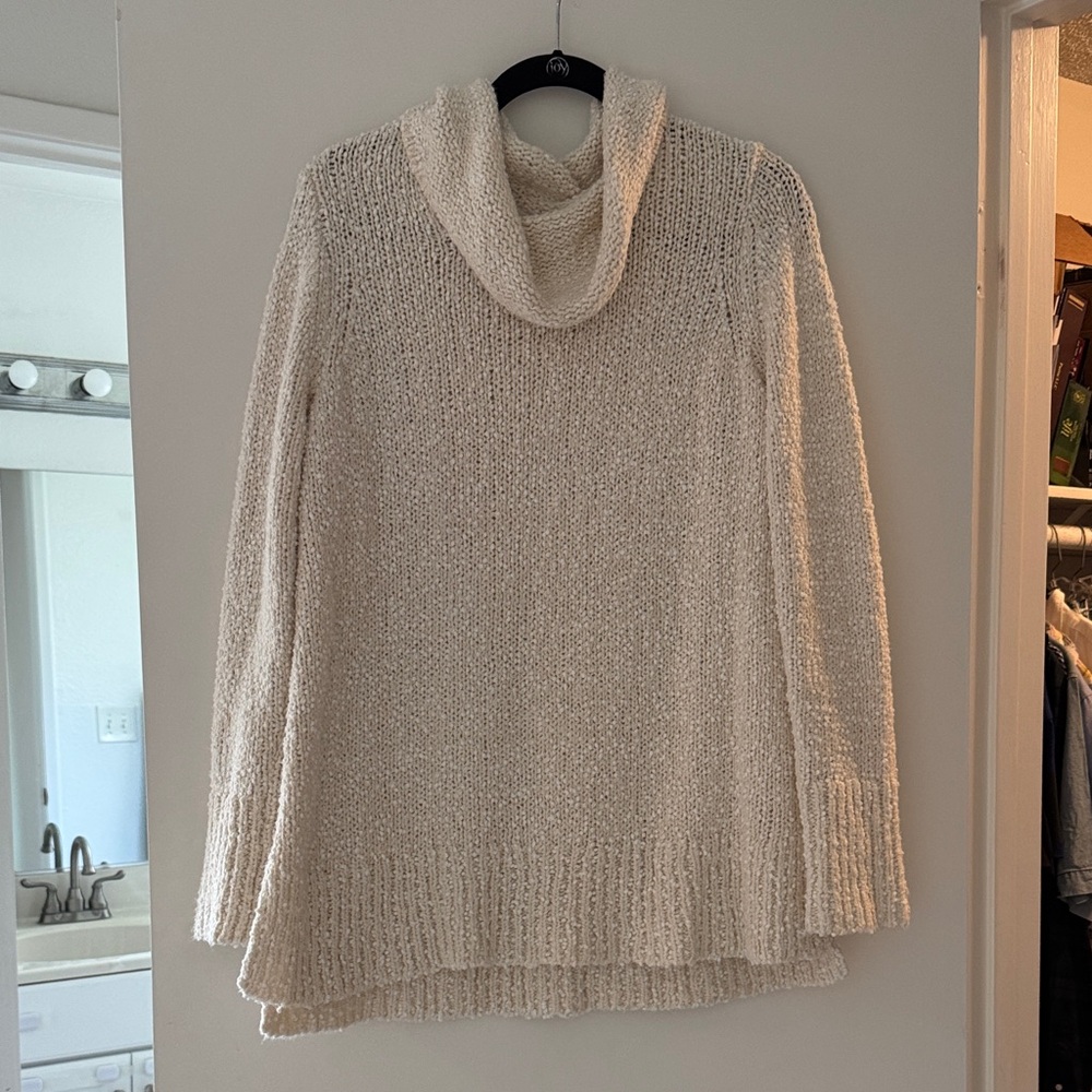 J. Jill Cream Cowl Neck Sweater